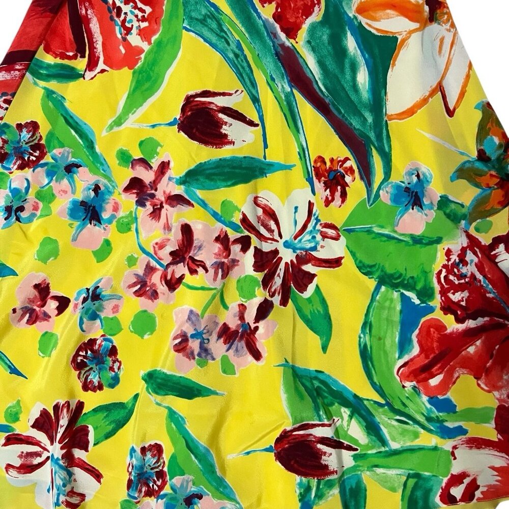 Ralph Lauren Purple Label Silk Floral Skirt Yellow Multi Size 6 - Picture 8 of 13